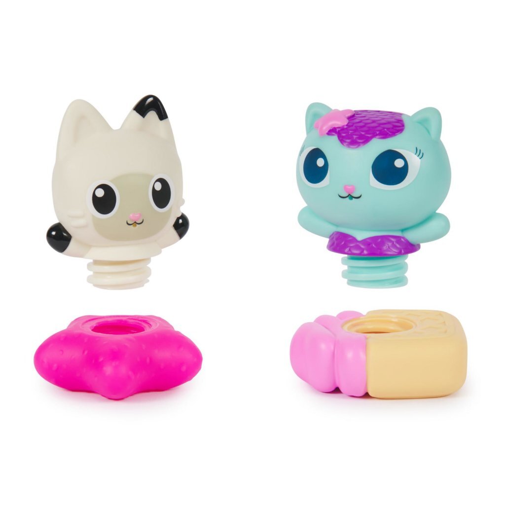 Gabby's Dollhouse Panda and Mermaid Cat Bath Toy Set
