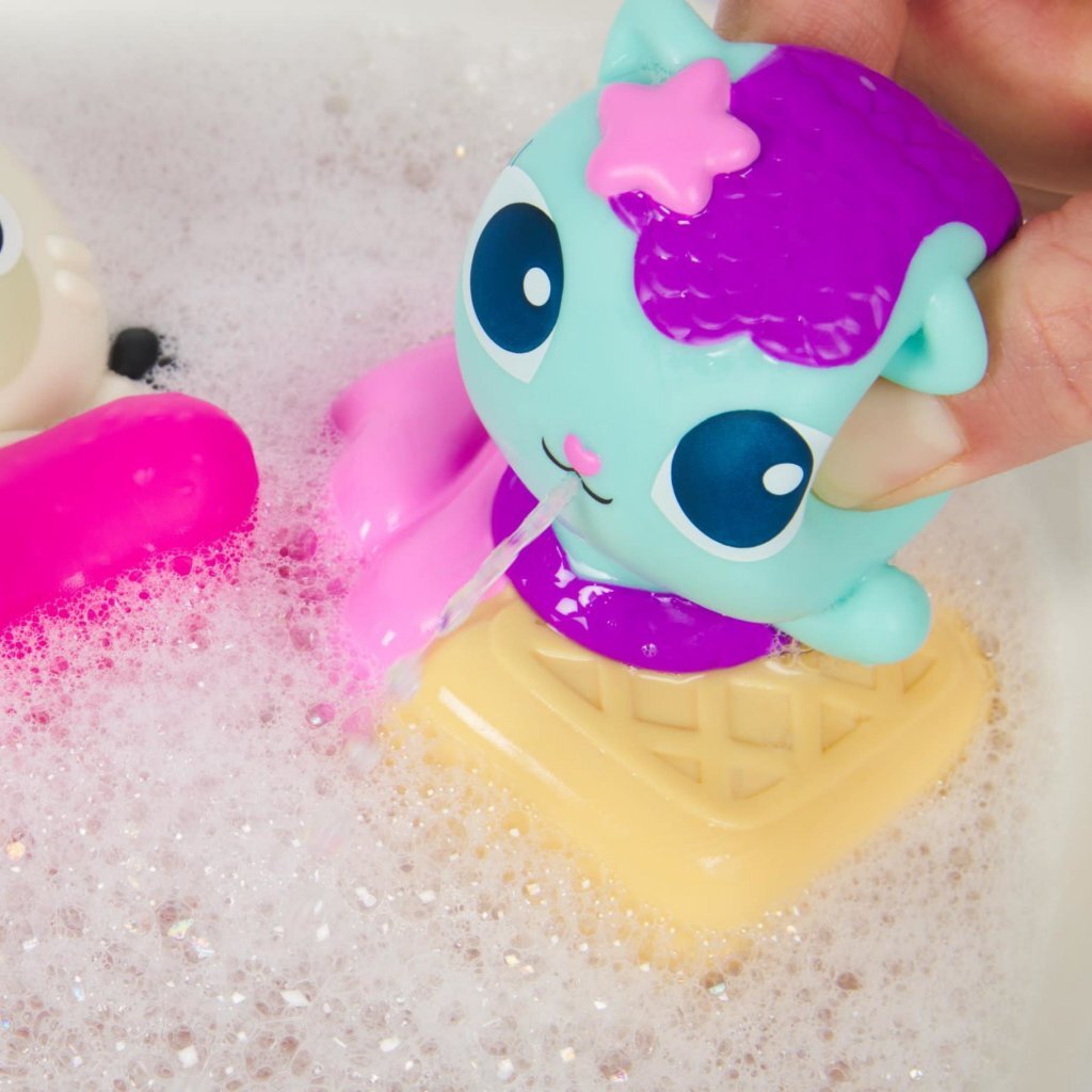 Gabby's Dollhouse Panda and Mermaid Cat Bath Toy Set