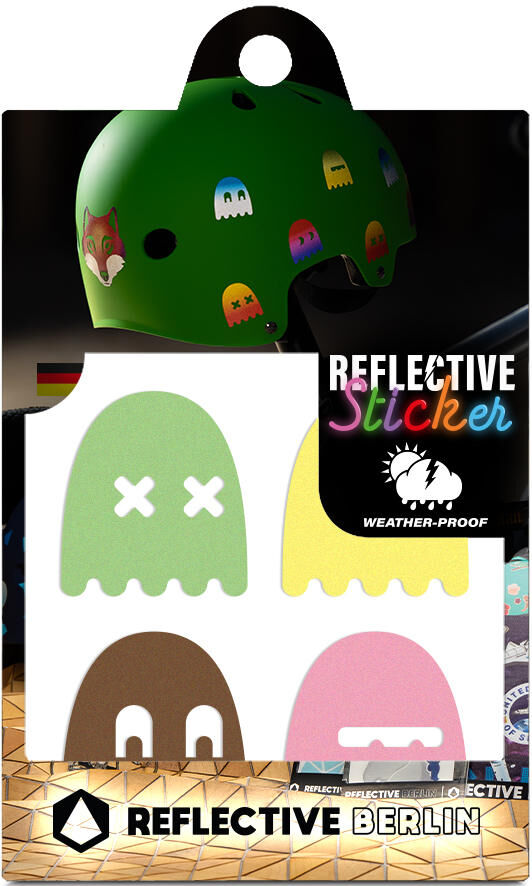 Reflective berlin reflex stickers decals refl.strip refl.berlin decals ghost ice cream