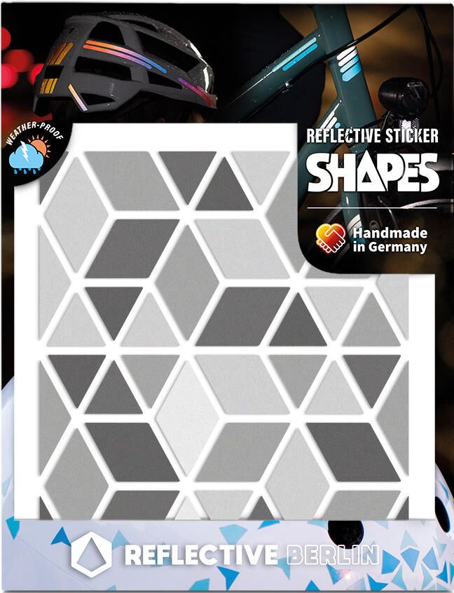 Reflective berlin reflex stickers shapes refl.sticker refl.berlin diamonds gray