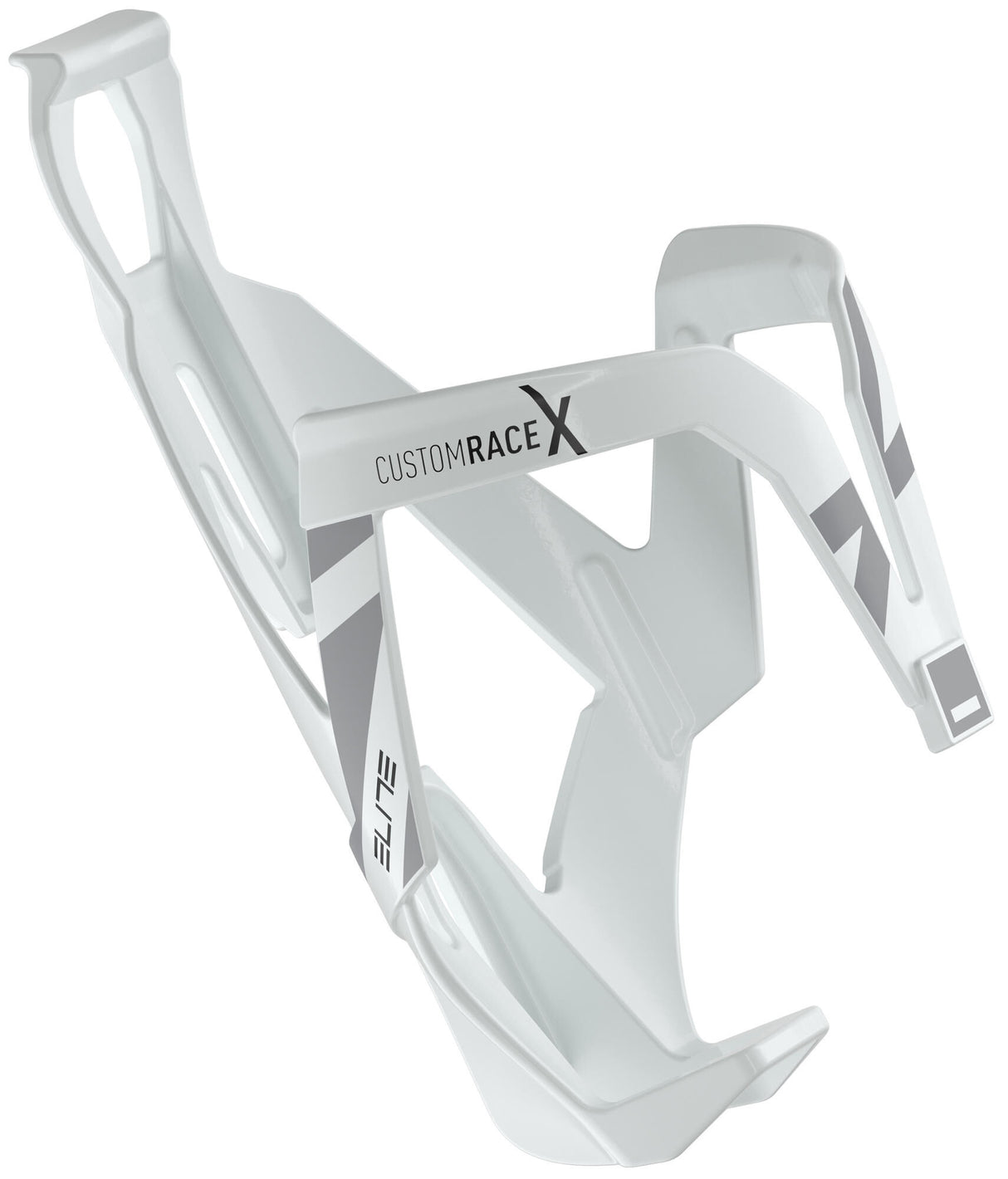 Elite bottle cage custom race custom race 74 mm bottle cage white gray