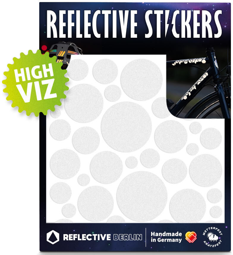 Reflective berlin reflex stickers shapes refl.sticker refl.berlin shapes bubbles white
