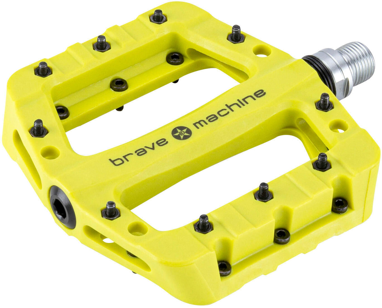 Brave platform pedal dirt light platf.pedal dirt light limegreen