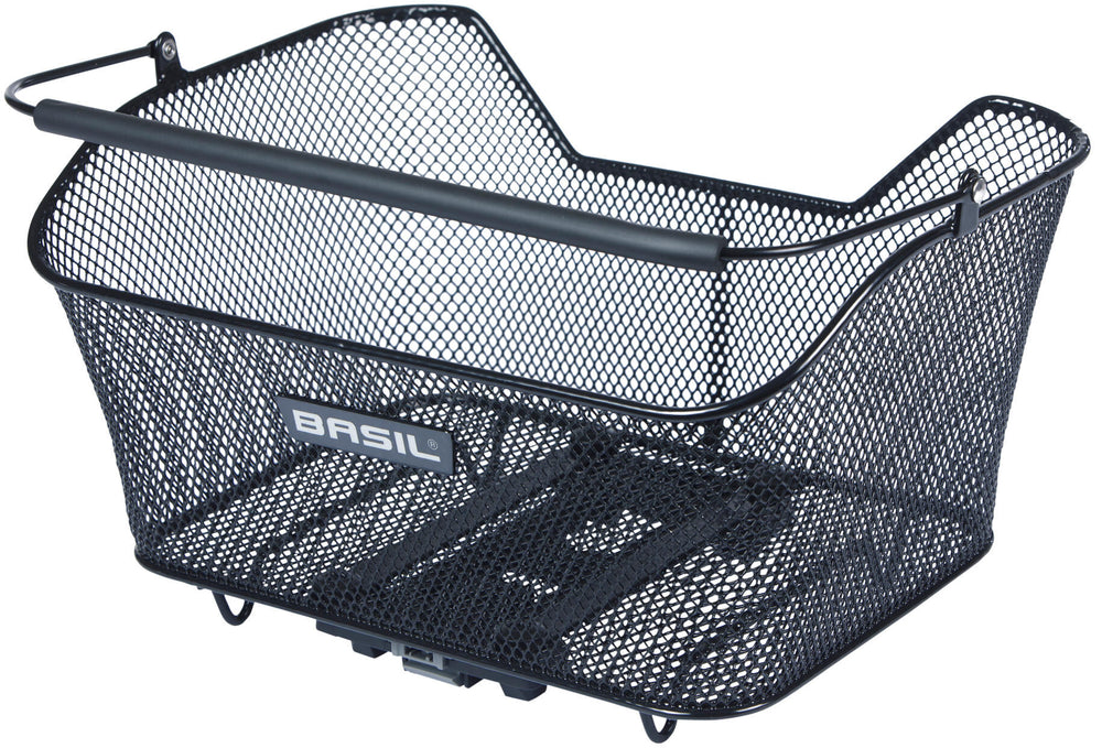 Basil Basina de canasta de bicicleta M con mik fijando 14 litros 25 x 33 x 17 cm - negro