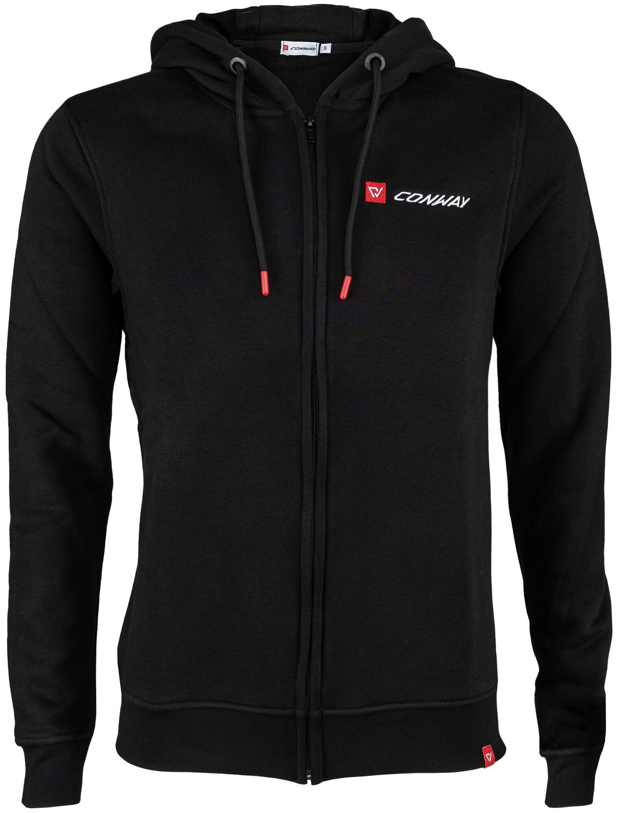 Conway sweater jacket with hood logoline hooded sweat jacket logoline size s black