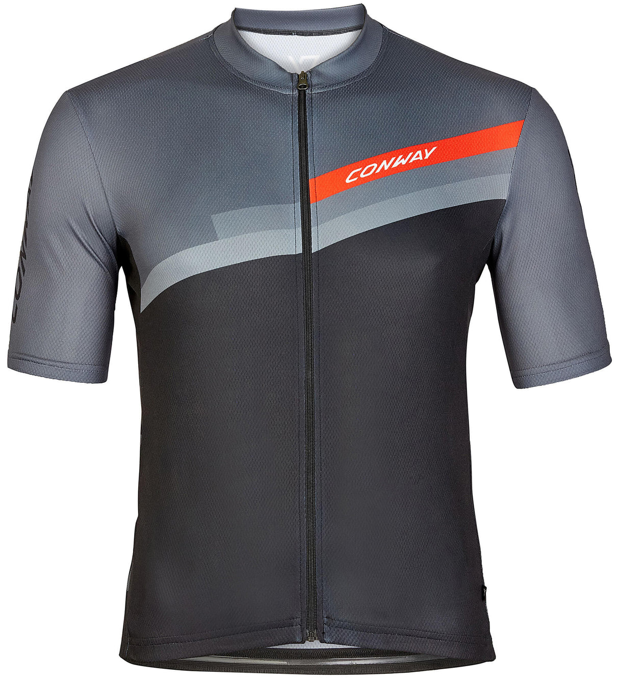 Conway short sleeve shirt active jersey full zip ss jersey act.full zip ss xs gray black