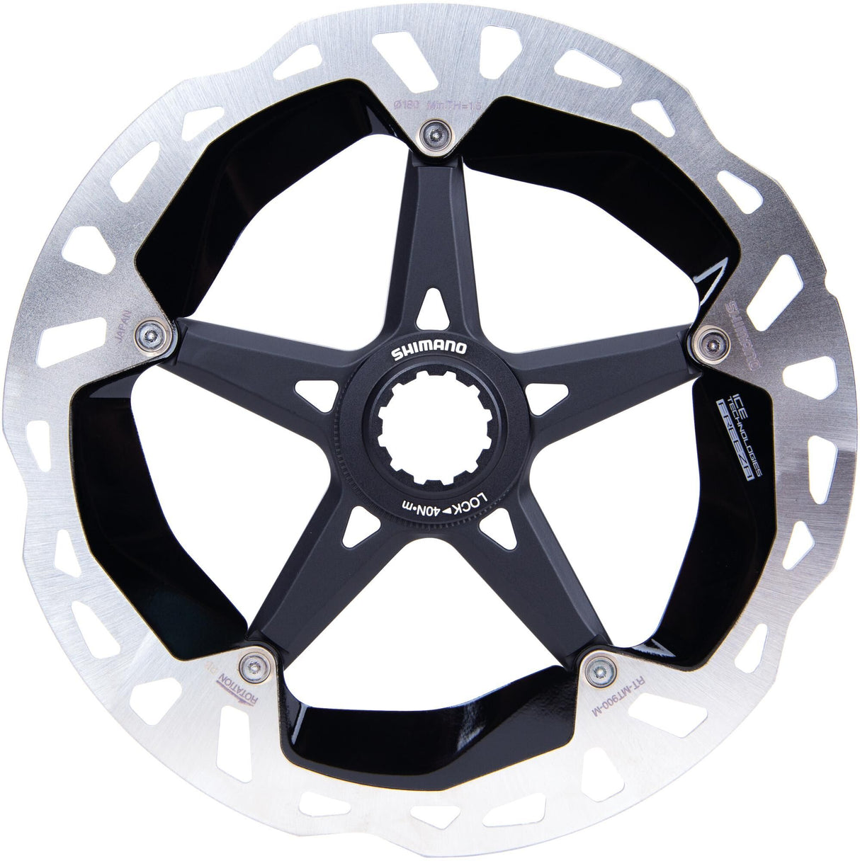 Shimano brake disc rt-mt900 mod. 19 rotor shim. xtr 180mm cl rt-mt900 ice