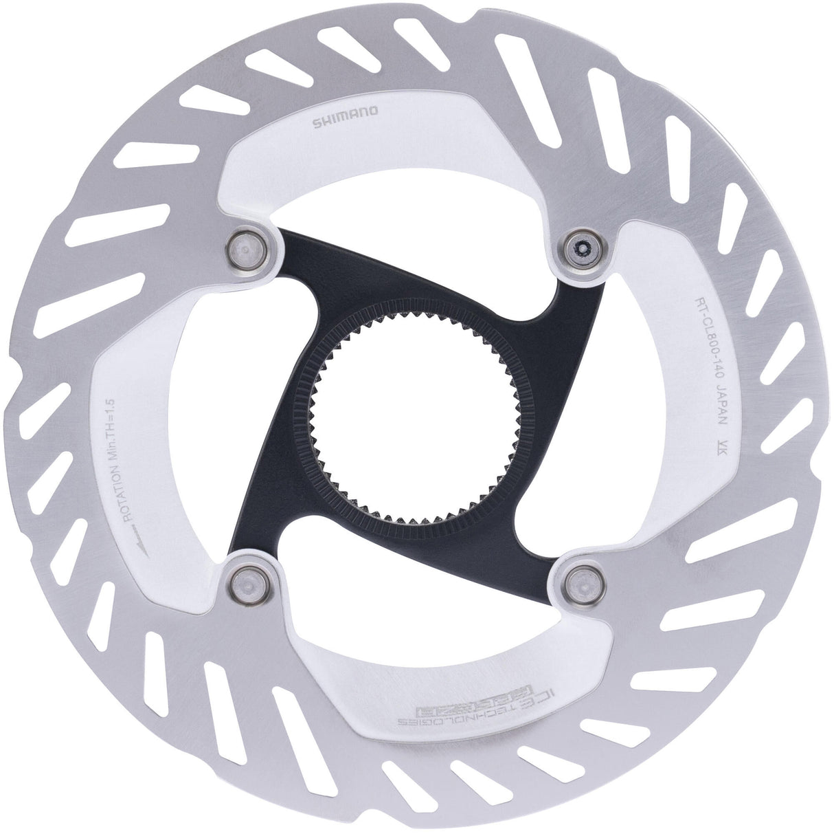 Shimano brake disc rt-cl800. shim.brake rotors ultegra 140mm cl cl800 ice int