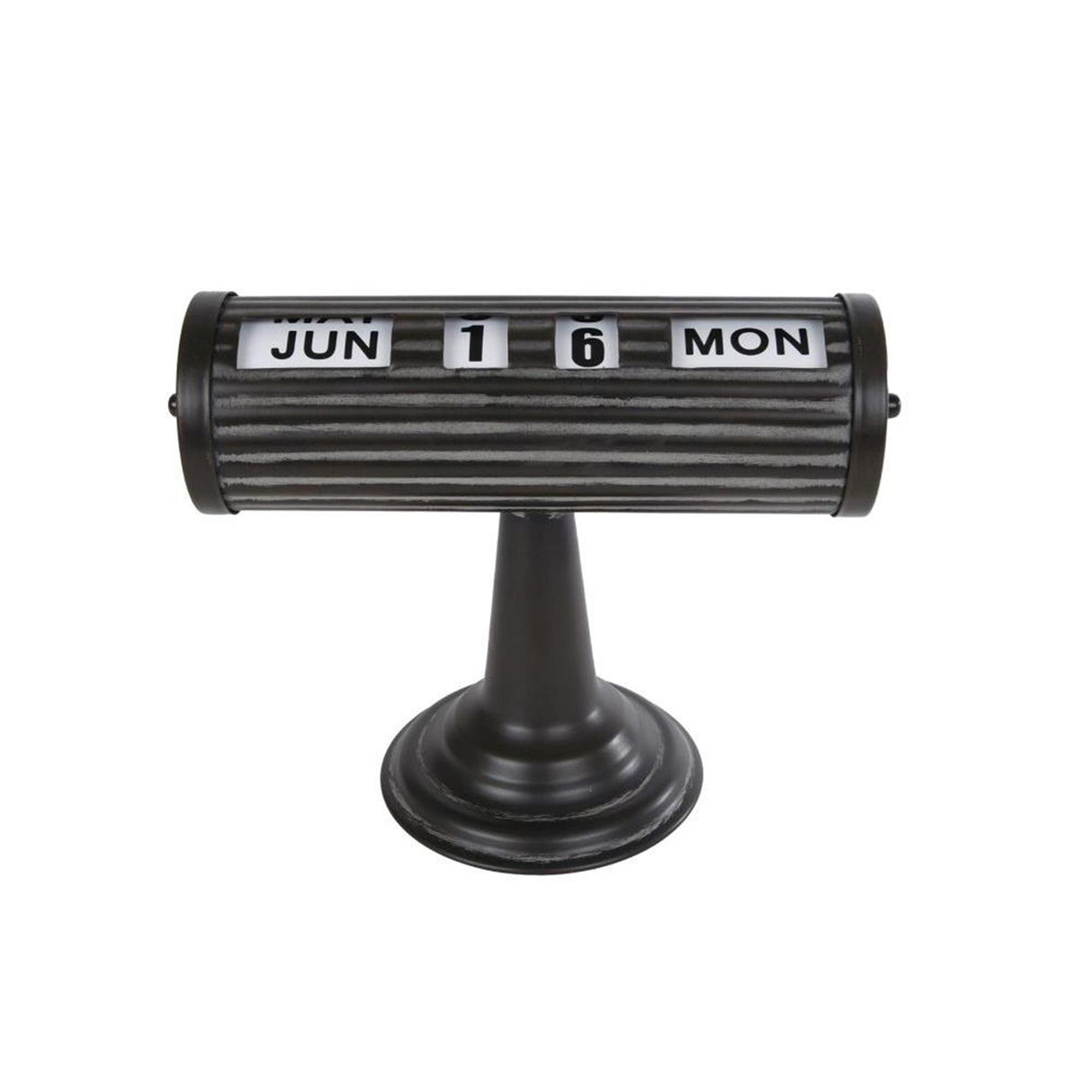 Cosydecor kalender zwart metaal 24,5x12x18,5cm