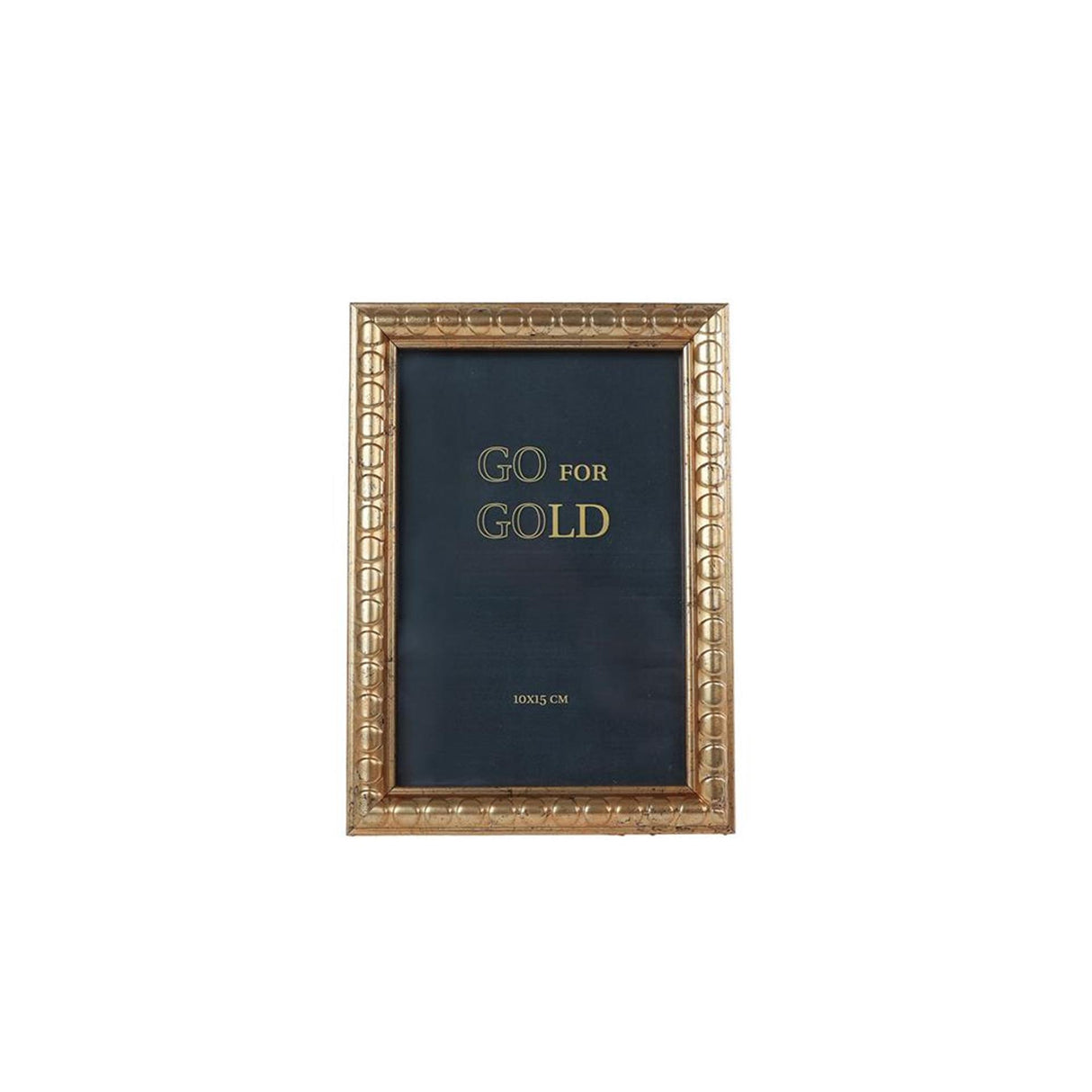 No brand photo frame gold wood 15x10x1.5 cm