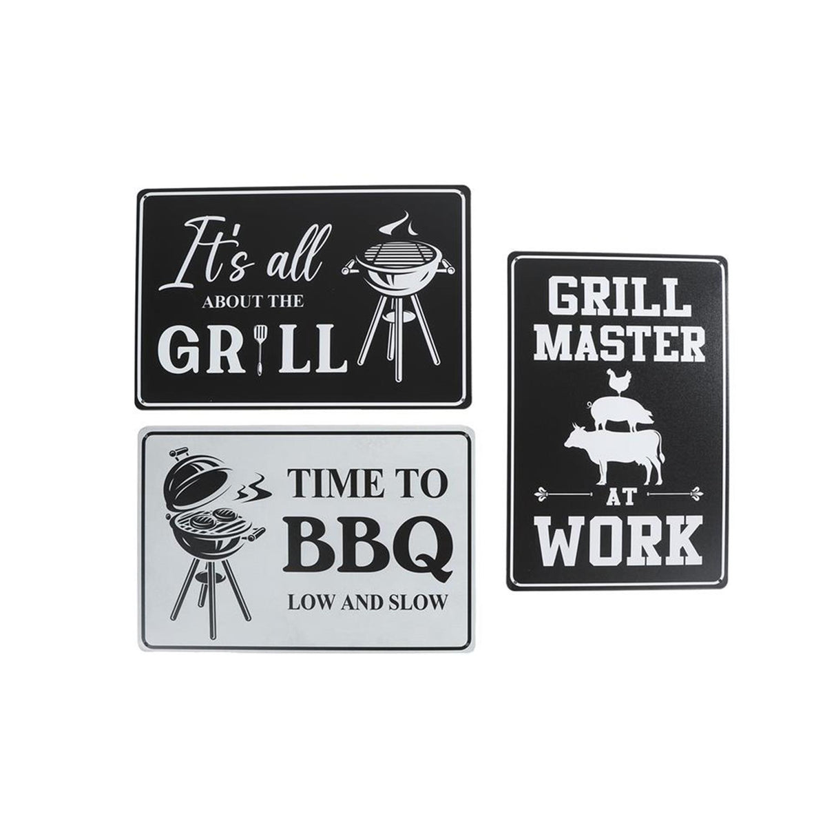 Wall plate bbq grill metal 20x30cm