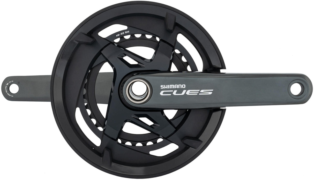 Shimano cues fc-u8000 biela de 11 velocidades 46 32 con protector de cadena
