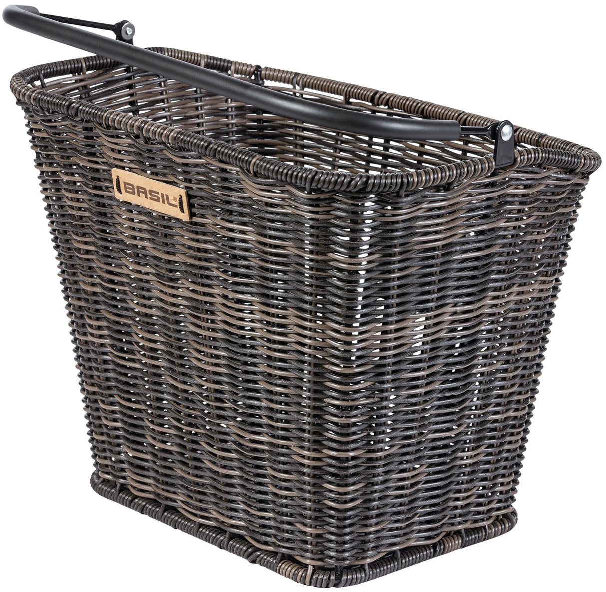 Basil Bremen Rattan Look KF - Canasta de bicicletas - Primero, incluido Basil KF Sterior Bow Boorter - Brown