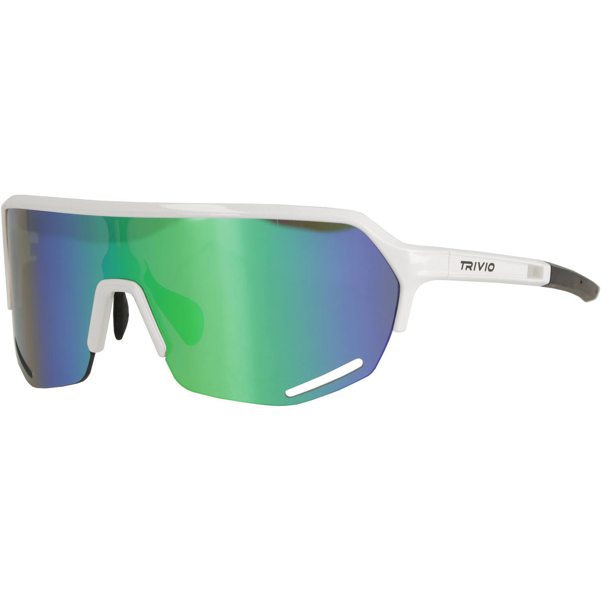 Trivio - Hyperion cycling glasses white rev green with extra transparent lens