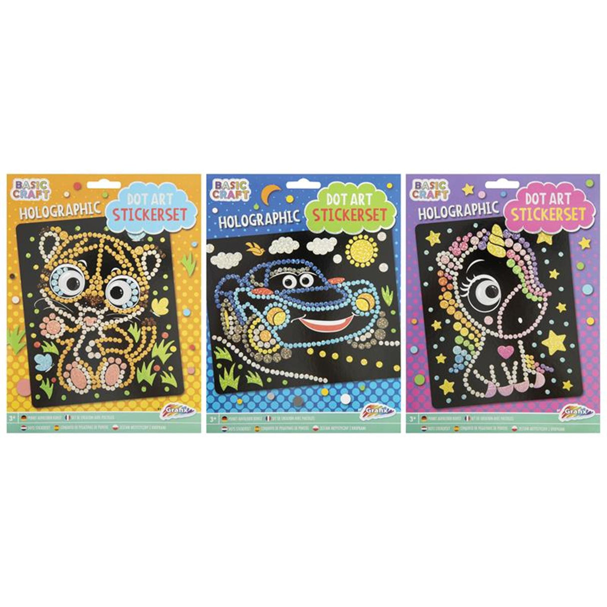 Grafix holografisches Punktaufkleber-Set