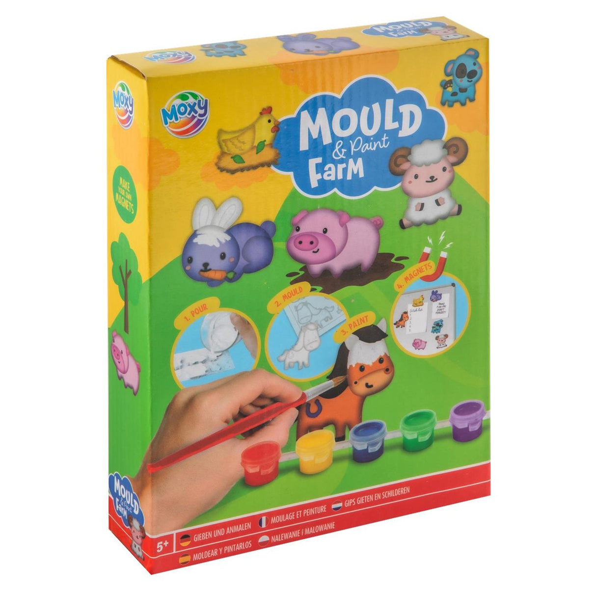 Creative craft group casting and painting farm