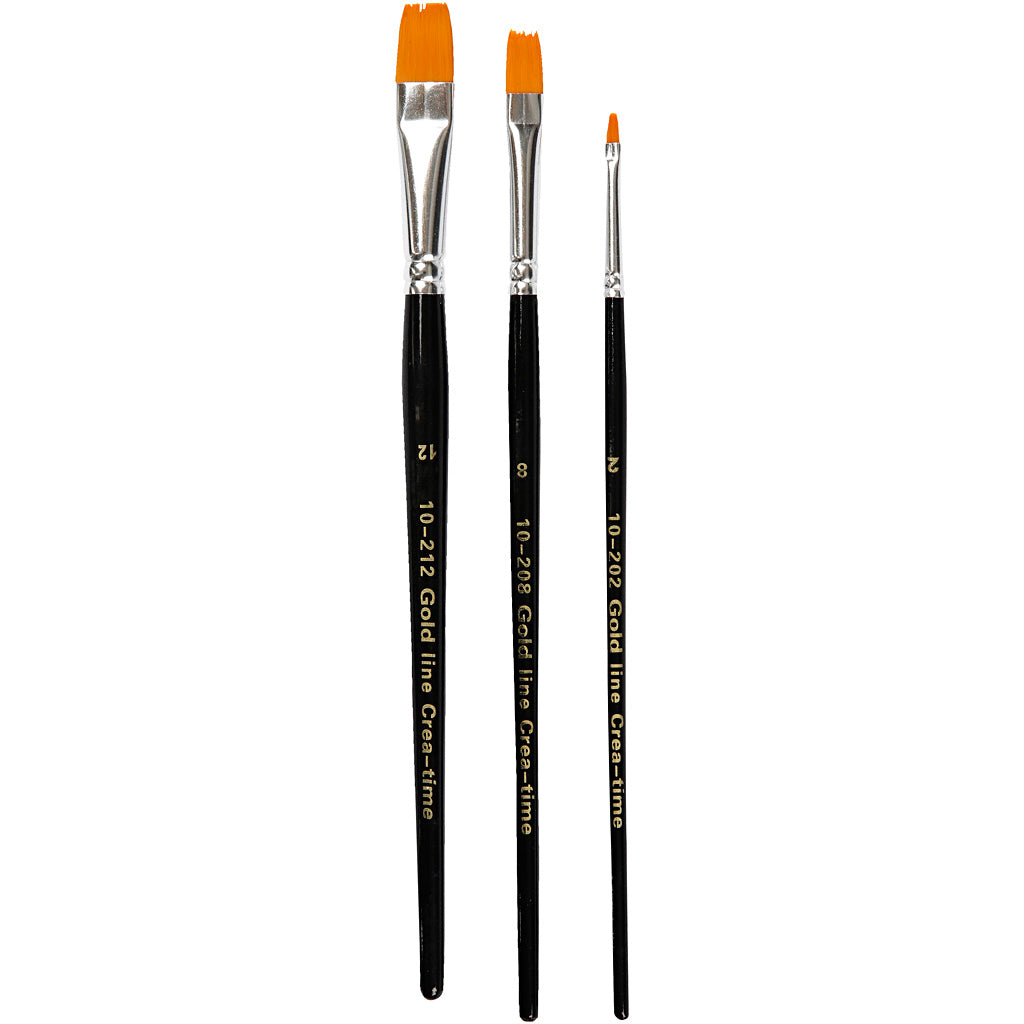 Gold Line Brushes, 3 pcs.