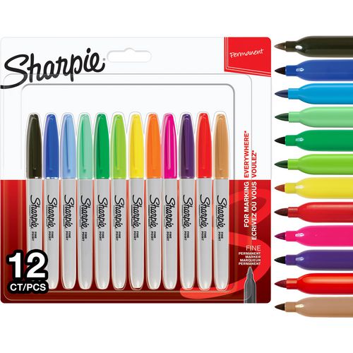 Sharpie permanent marker pack of 12, assorted