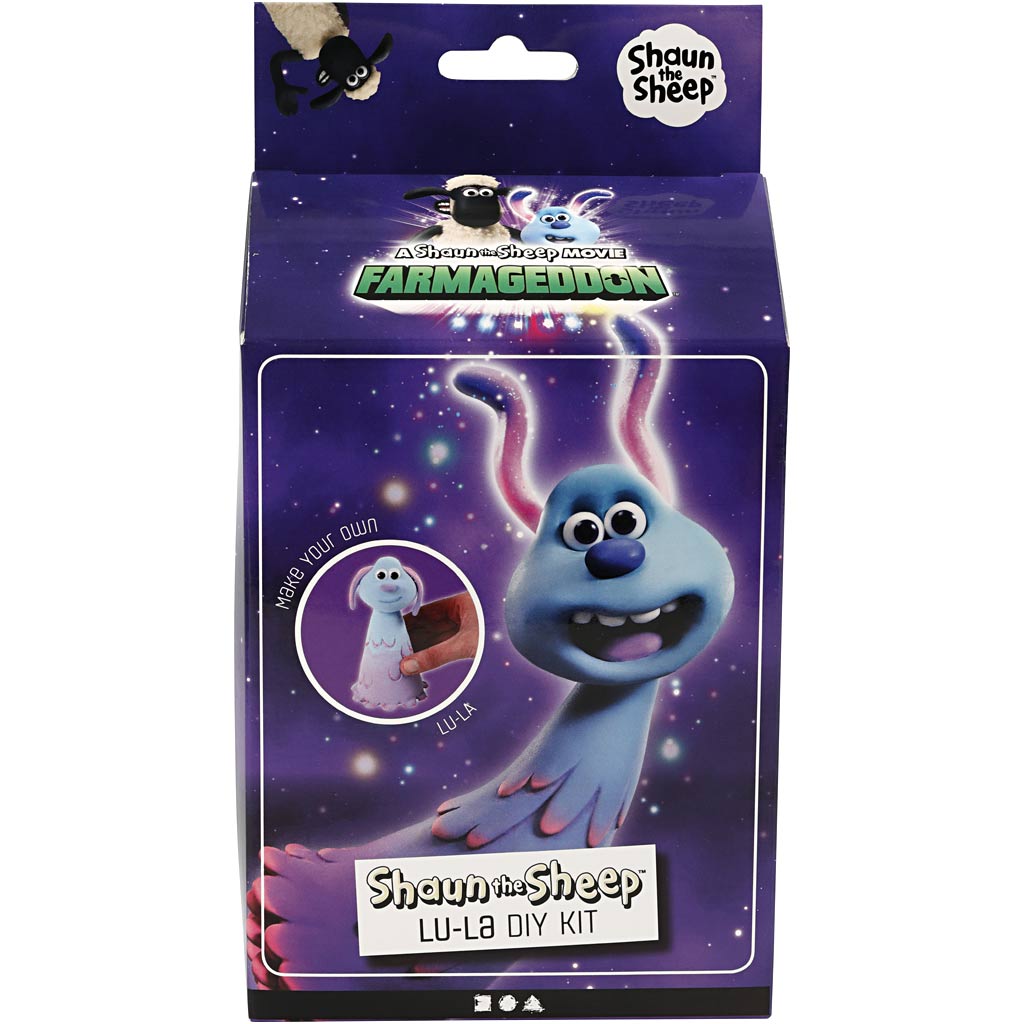 Shaun the sheep lu-la, light blue, pink, purple, 1 set