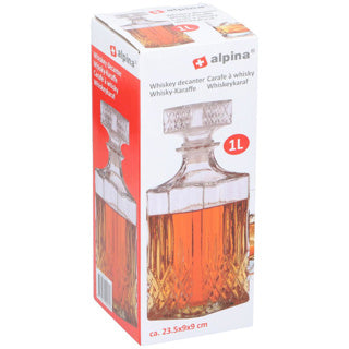 Decantador whisky Alpina 1l | 2 piezas