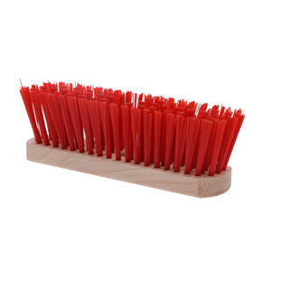 Balai de rue Linea rouge nylon-bois 30cm