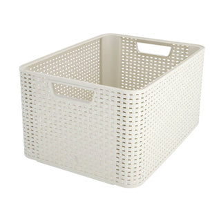 Cesto portaoggetti stile Curver misura l 30 l bianco