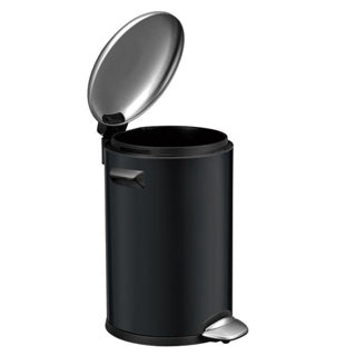 Eko Vepa Bins Belle Deluxe Pédale Bin 3L Black Silver