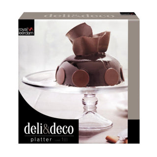 Royal Leerdam Cake Plateau Glas zu Fuß 33 cm x 12,2 cm