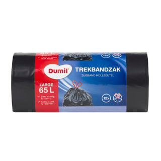 Sacs de déchets Dumil avec bande Trek 65L 15 pièces