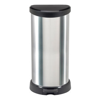 Curver Pedal Bin DeBobin ovaal 40L Silver