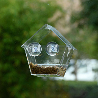 Comedero con ventana de diseño Esschert | 3 piezas