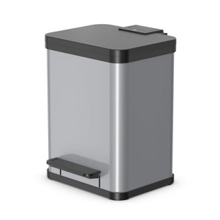 Hailo öko duo plus Treteimer 2x9l metallic-grau
