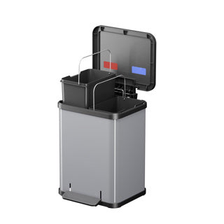 Hailo öko duo plus Treteimer 2x9l metallic-grau