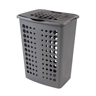 Panier à linge Curver Victor avec couvercle 60L anthracite