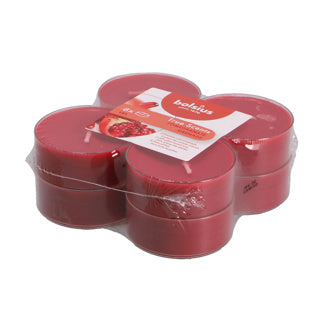 Bolsius maxi lights true scents pomegranate clear cup