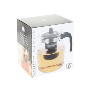 Excellent houseware teapot glass 1.5 liters