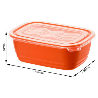 Rotho microondas caja 1 l eco papaya rojo
