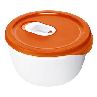 Tigela para micro-ondas Rotho 0,8 l micro mamão vermelho | 2 peças