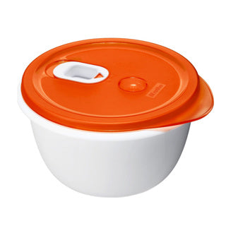 Bol para microondas Rotho 1,5 l micro rojo papaya | 2 piezas