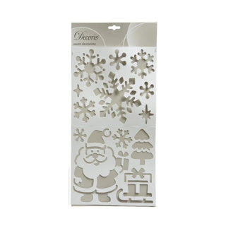 Schablone Plastik Schneemann Santa 2 Assorti