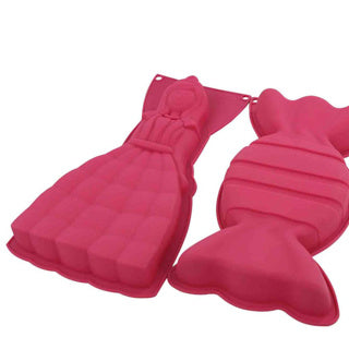 No brand Silikon-Backform Candy Princess 17x3x32 cm rosa