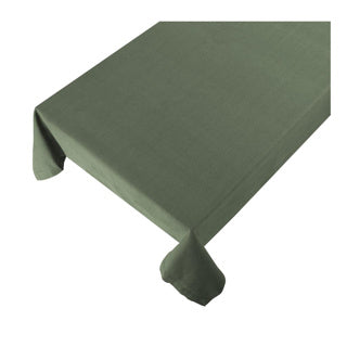 Linen more tablecloth indi army green 140 x 250 cm