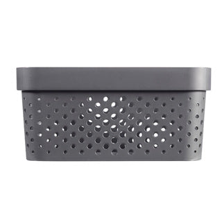 Curver infinity dots panier de rangement 11 l anthracite