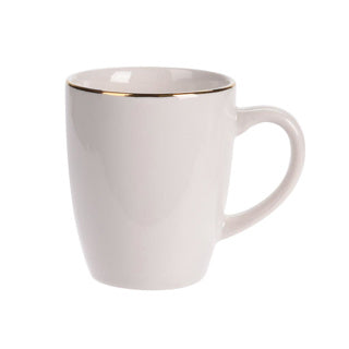 No brand porcelain mug with gold rim