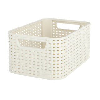 Curver style storage basket size s 6 l white