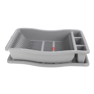 Égouttoir à vaisselle Curver sur plateau 48x38x10,5 cm gris clair