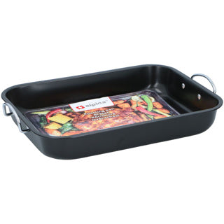 Fuente para horno Alpina 39x29x6 cm negra