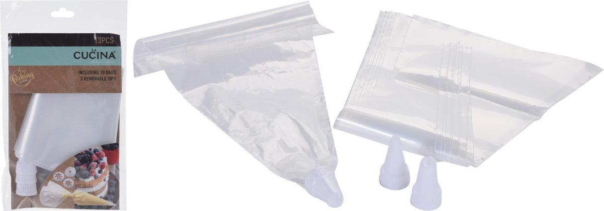 Excellent houseware disposable piping bags 23cm 13-piece
