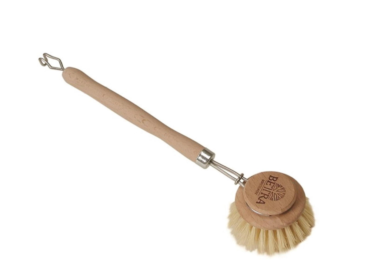 Betra afwasborstel hout fiber 75 mm groot 6 st