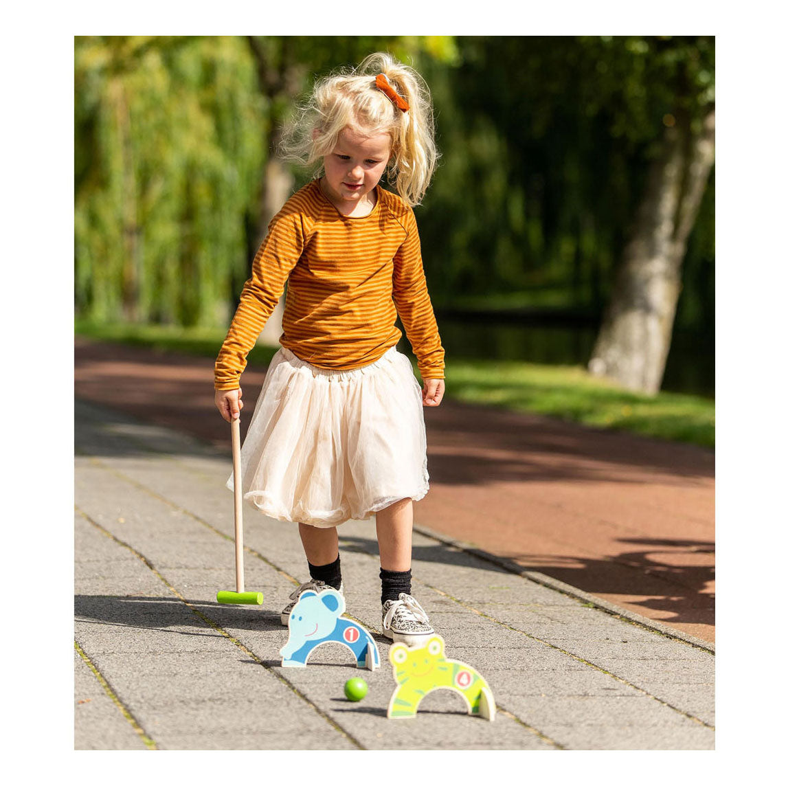 Play al aire libre Animales de madera Croquet